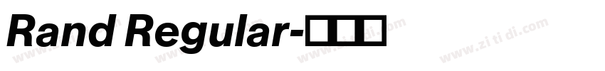 Rand Regular字体转换